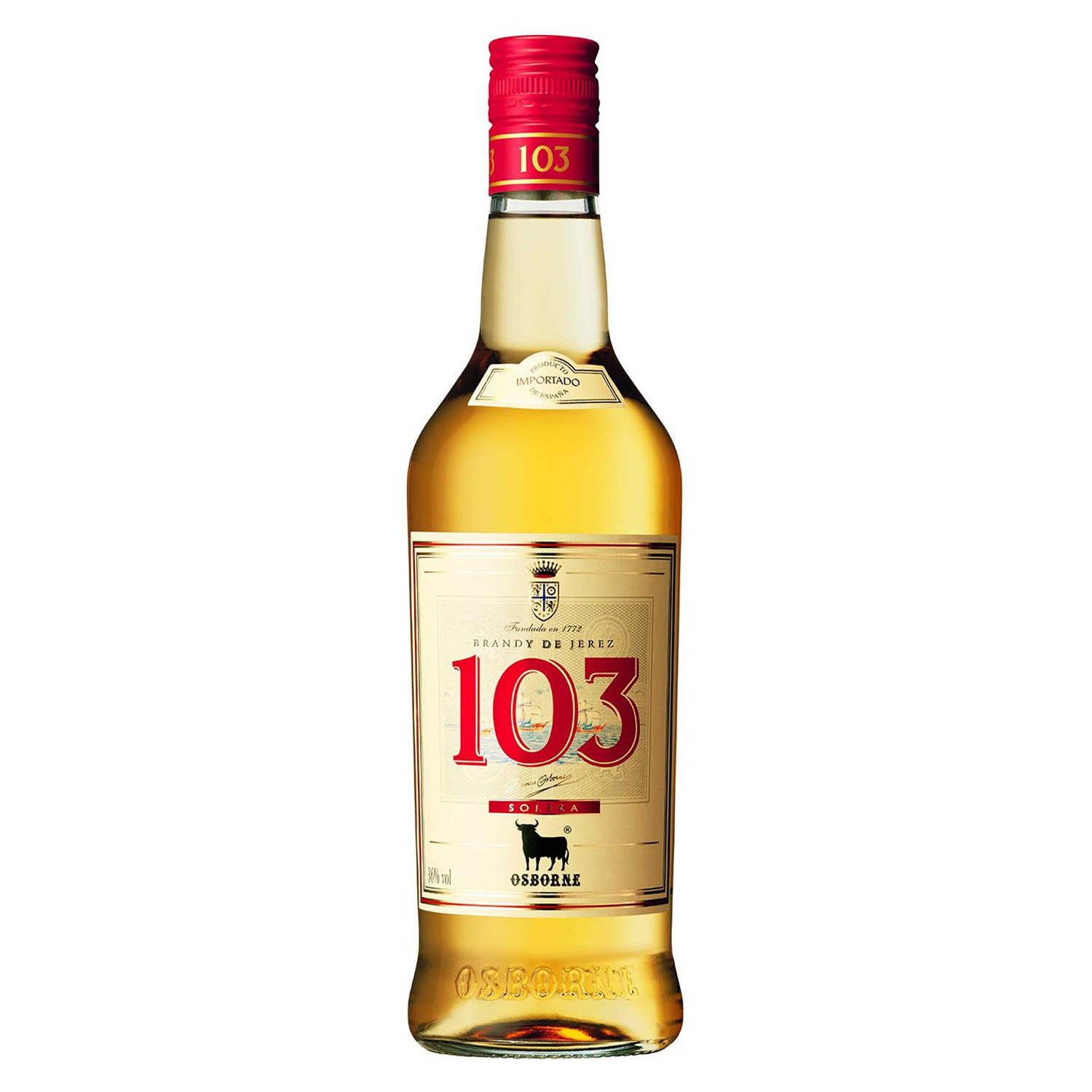 BRANDY 103 ETIQUETA BLANCA 70 CL
