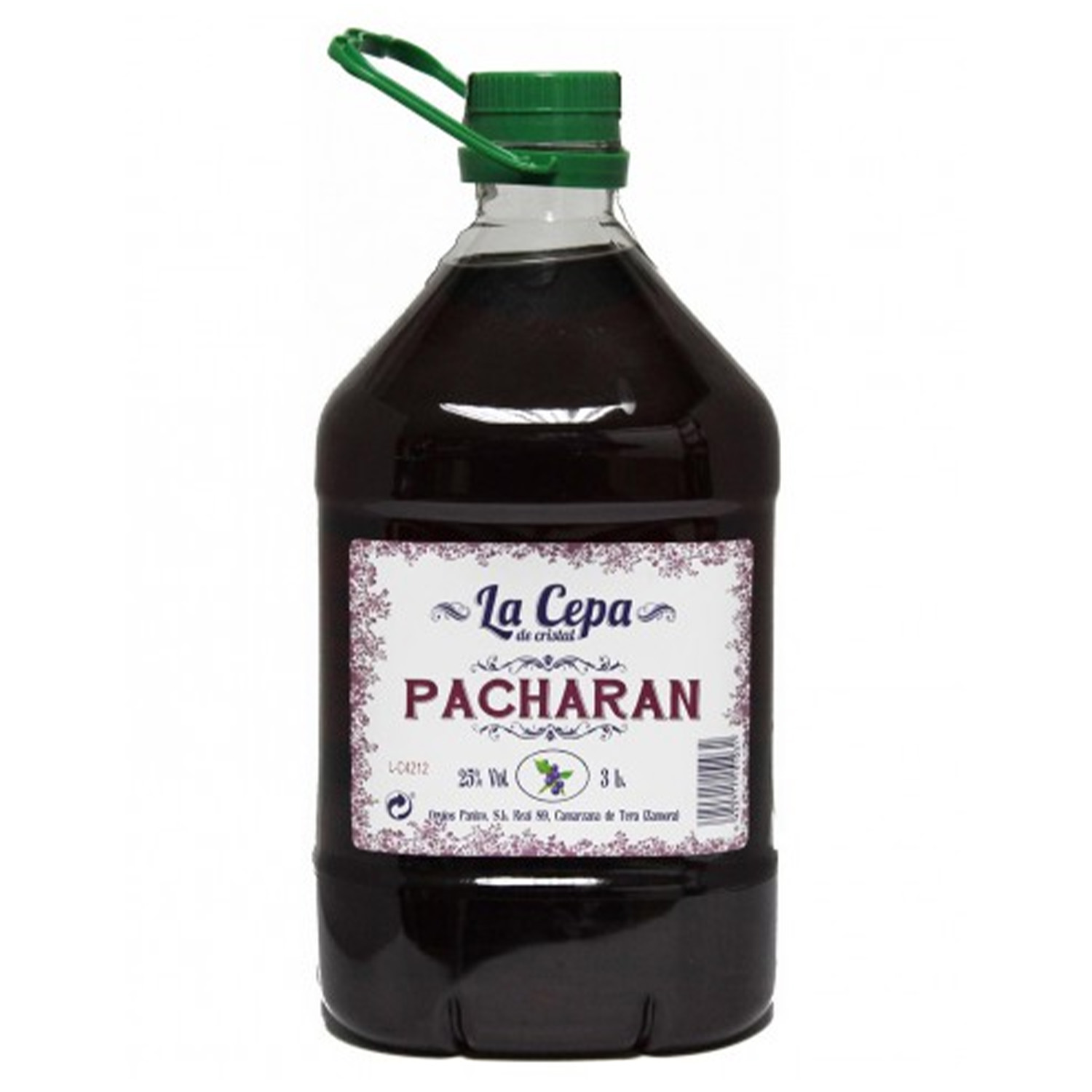 PACHARAN CEPA CRISTAL GARRAFA 3 LITROS
