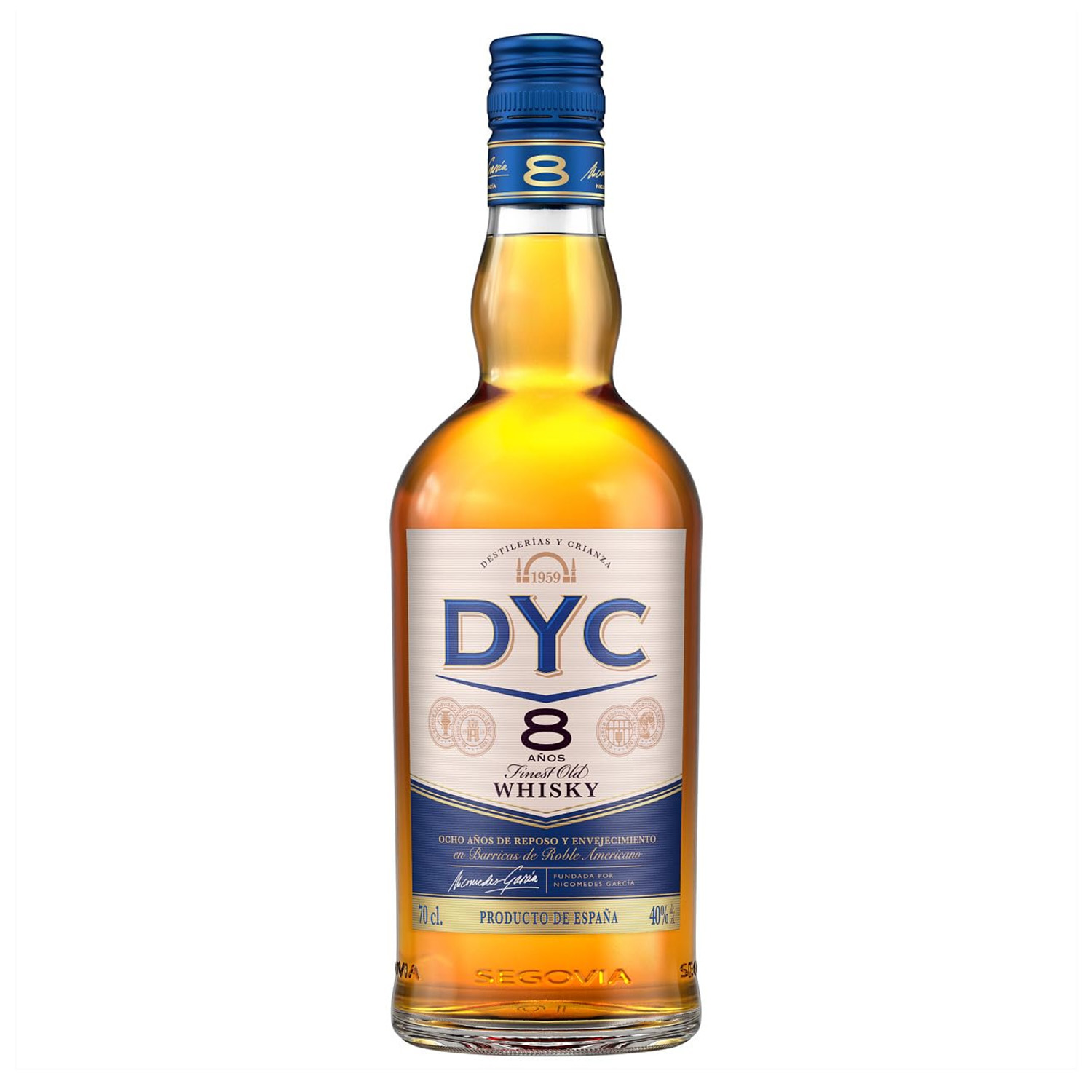 WHISKY DYC 8 AÑOS 70 CL