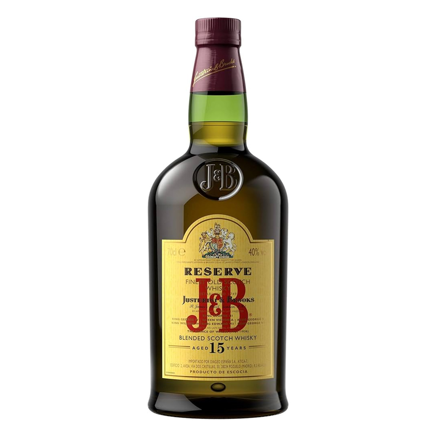 WHISKY J & B 15 AÑOS 70 CL