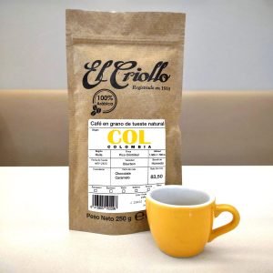CAFE GRANO GOURMET COLOMBIA NATURAL EL
  CRIOLLO 250 GRS